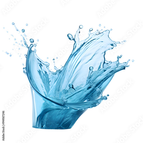 High detailede macro Drop falls down illustration.	