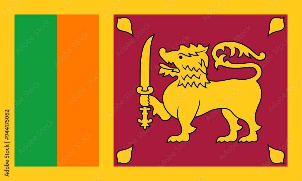 Fototapeta premium Flag of Sri Lanka