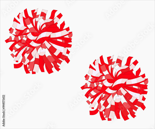 pom-poms vector.
