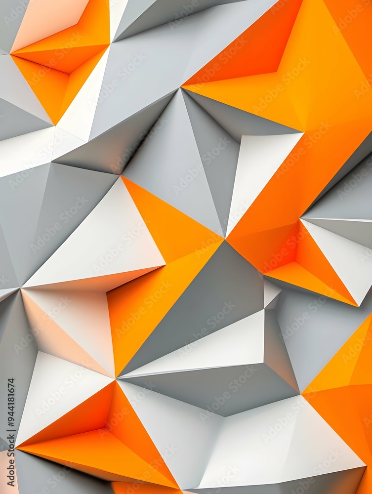 Abstract grey orange triangle pattern background Abstract grey orange triangle pattern background