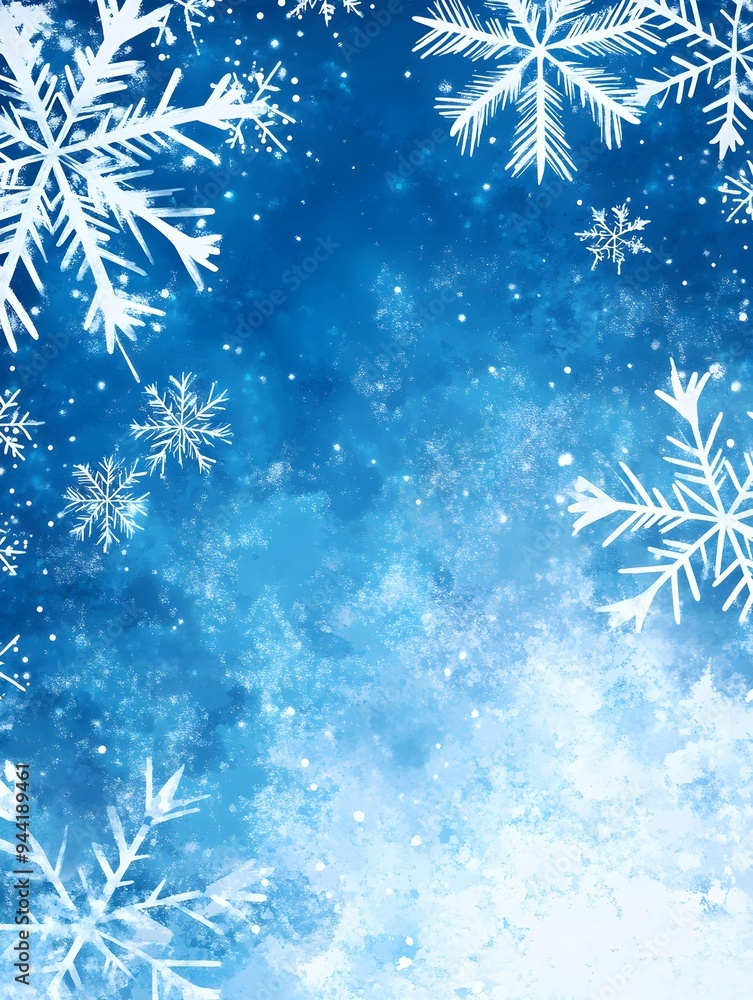 Blue Christmas background with snowflakes Blue Christmas background with snowflakes