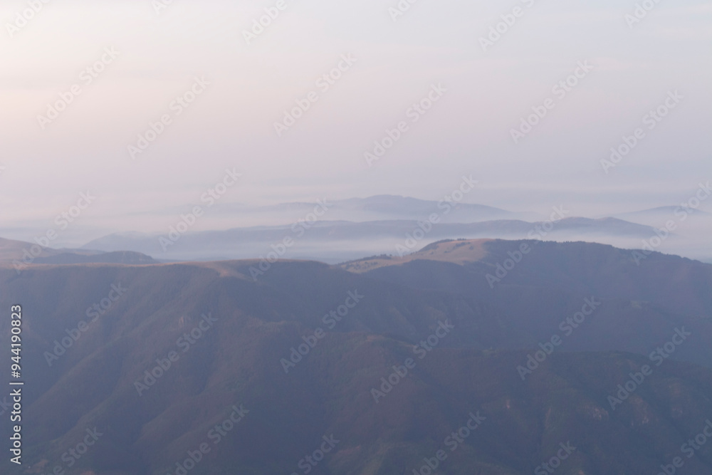 Fototapeta premium Sunrise at the Stara Planina mountains, Serbia