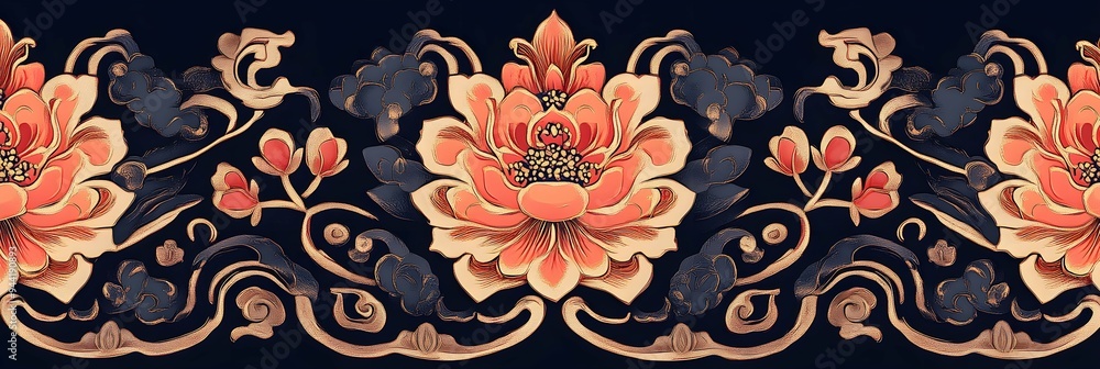 Chinese Oriental pattern background Chinese Oriental pattern background