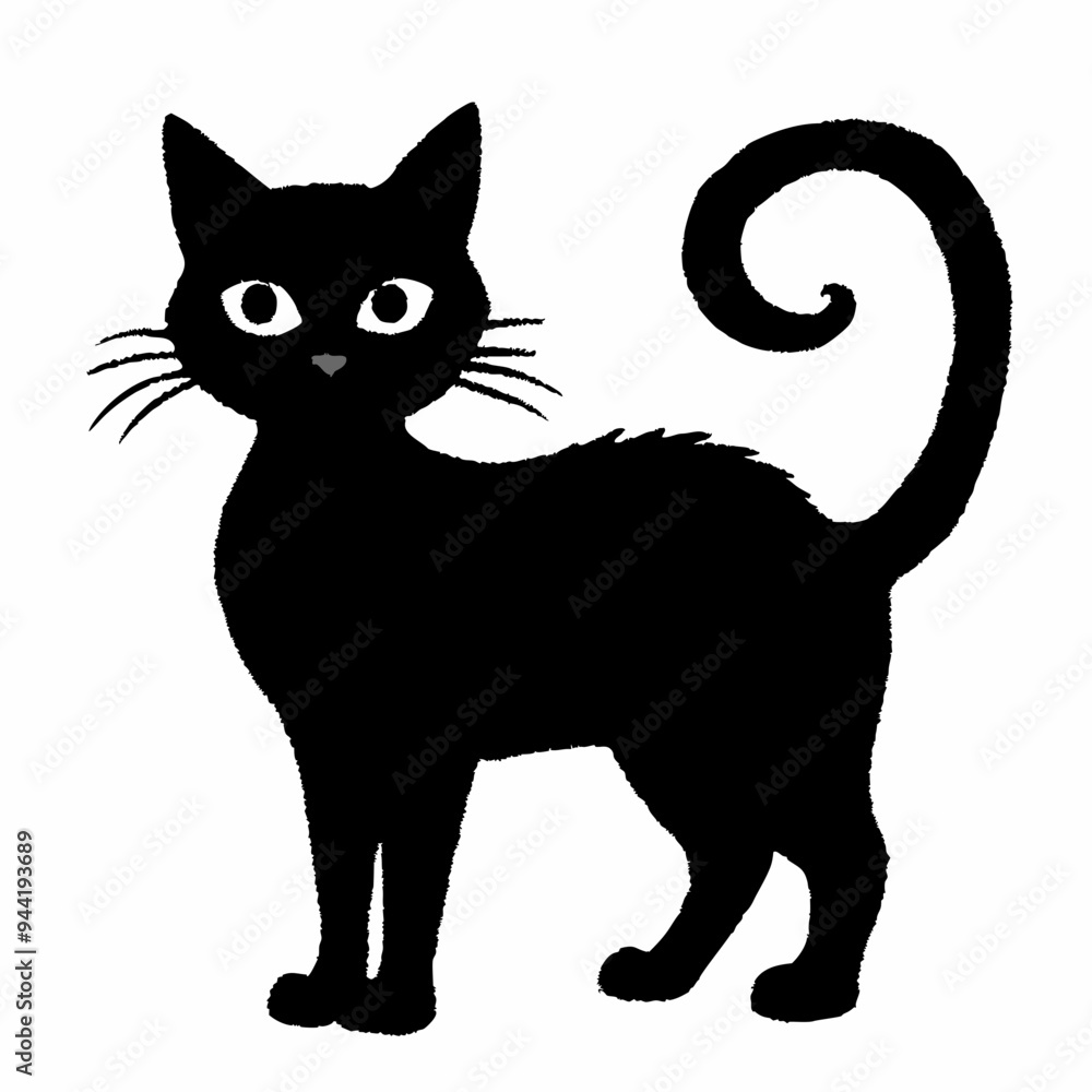 Obraz premium Halloween Cat Bundle Cut File, Cat Witch Svg, Clipart, Vector SVG 