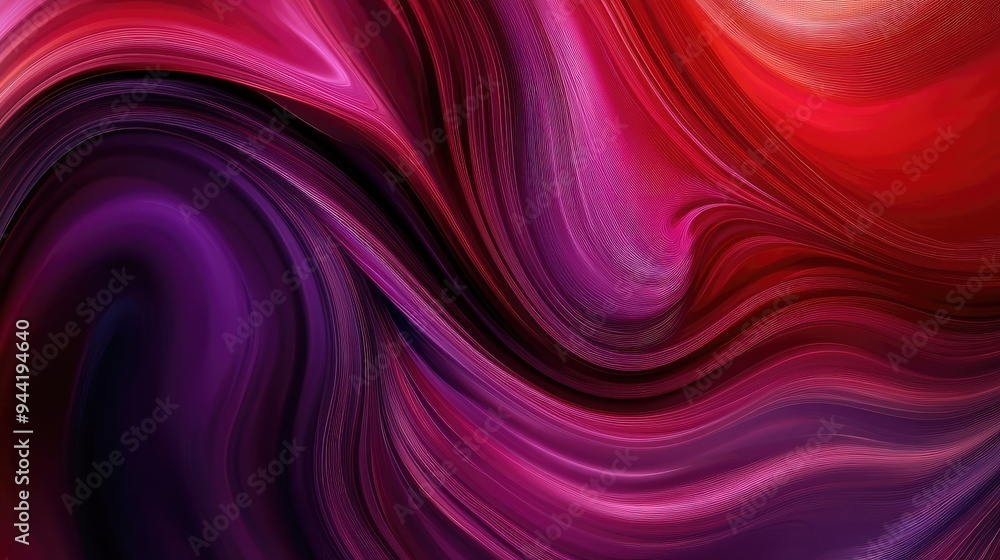 Fototapeta premium Smooth abstract background incorporating rich red and deep purple swirls.