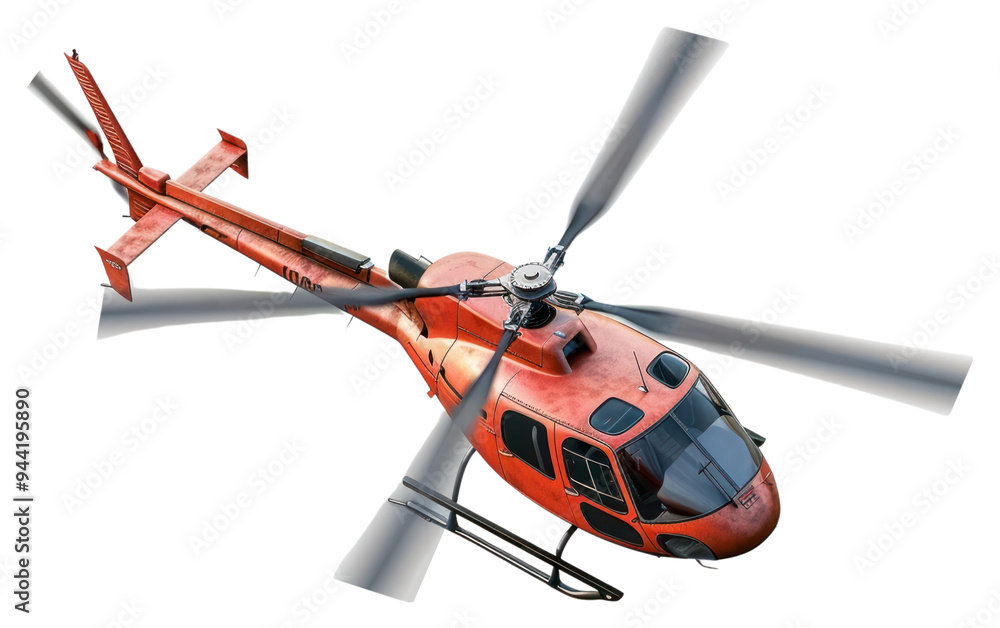PNG Red helicopter in flight PNG Red helicopter in flight