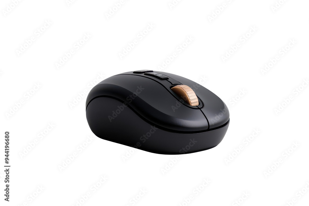 A sleek, modern black computer mouse designed for comfort and precision, perfect for home or office use isolate on transparency background A sleek, modern black computer mouse designed for comfort and precision, perfect for home or office use isolate on transparency background