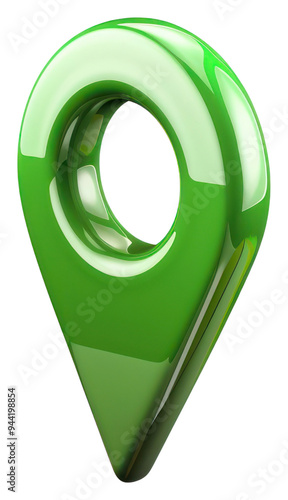 PNG Green 3D location pin icon photo