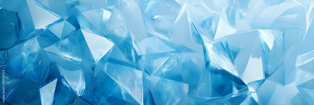 Geometric blue ice texture background Geometric blue ice texture background