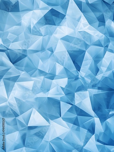 Geometric blue ice texture background