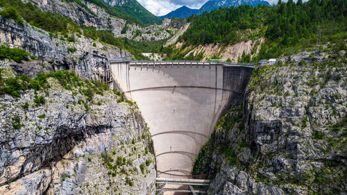 Aerial view of Vajont Dam, Friuli Venezia Giulia, Italy