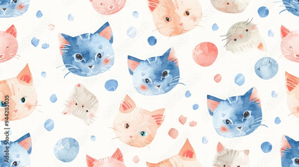 Pet cats pattern Pet cats pattern
