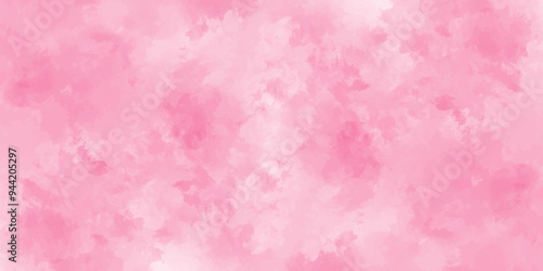 Abstract pink Wall Texture with Watercolor Brush Strokes. Soft pink pastel watercolor background.  party invitation, packaging, surface design. Grunge and textured banner with free copy space.