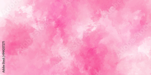 Abstract pink Wall Texture with Watercolor Brush Strokes. Soft pink pastel watercolor background.  party invitation, packaging, surface design. Grunge and textured banner with free copy space.