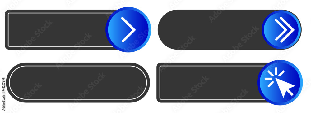 Blank Empty CTA Call to Action Web UI Buttons Set Vector Illustration Blank Empty CTA Call to Action Web UI Buttons Set Vector Illustration