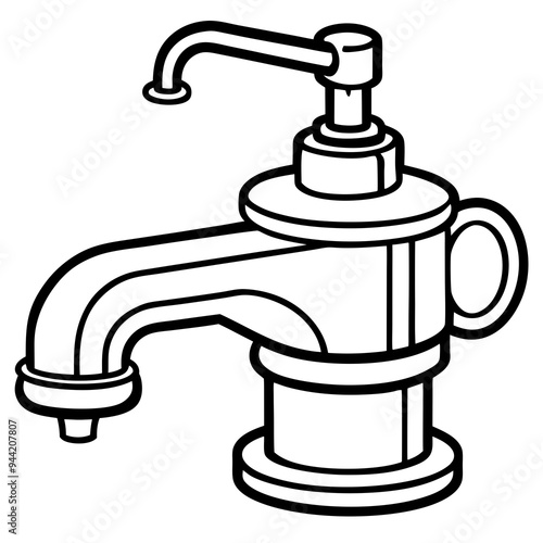 Toilet water topline art vector photo