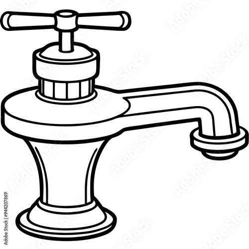 Toilet water topline art vector photo