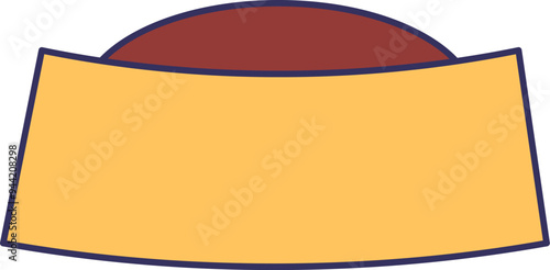 Bowl filled with wet cat food. Healthy pet food. Element for design of pet store or vet clinic. Simple solid detail vector isolated on white background