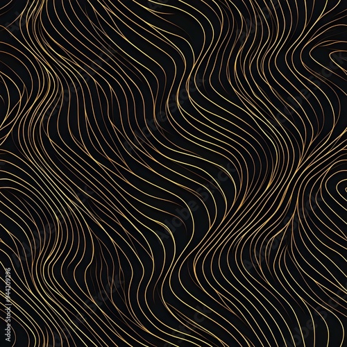 Wallpaper Mural Pattern seamless circle abstract wave background stripe gold luxury color and line. Geometric line vector. Torontodigital.ca