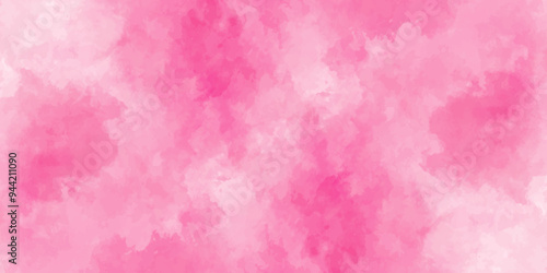 Abstract pink Wall Texture with Watercolor Brush Strokes. Soft pink pastel watercolor background.  party invitation, packaging, surface design. Grunge and textured banner with free copy space.