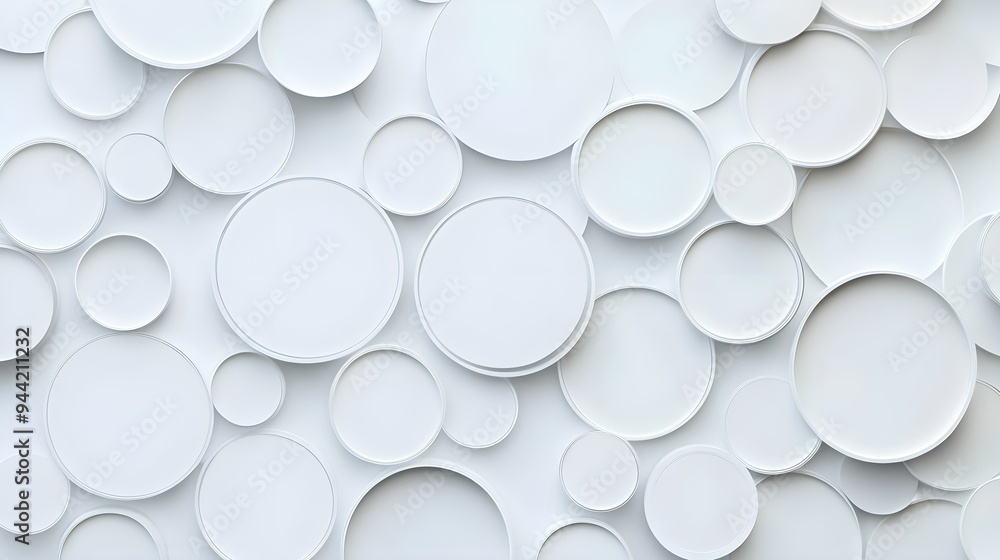 Random shifted white circle or cylinder background wallpaper banner pattern with copy space Random shifted white circle or cylinder background wallpaper banner pattern with copy space