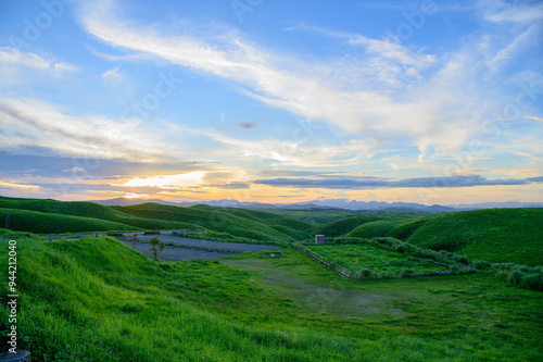 熊本 阿蘇 大観峰 夕暮れ たそがれ時