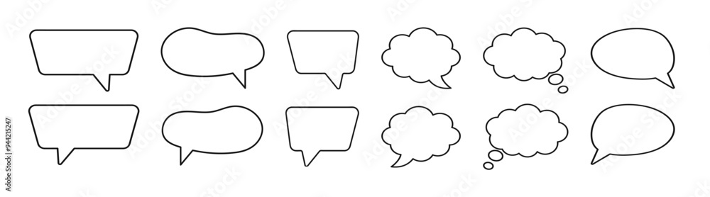 Speech Bubble set. Isolated on transparent background. Speech Bubble set. Isolated on transparent background.