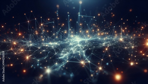 Wallpaper Mural Abstract digital background of points and lines with glowing plexus Torontodigital.ca