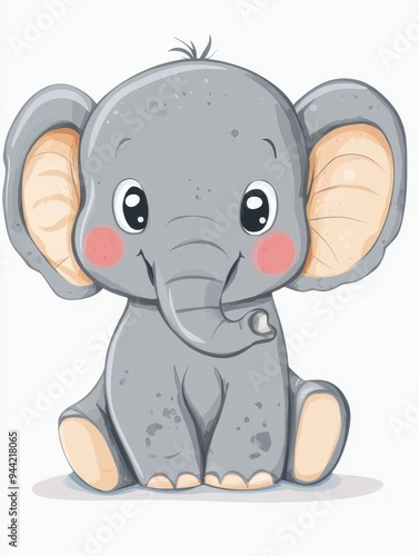 Adorable Baby Elephant Illustration