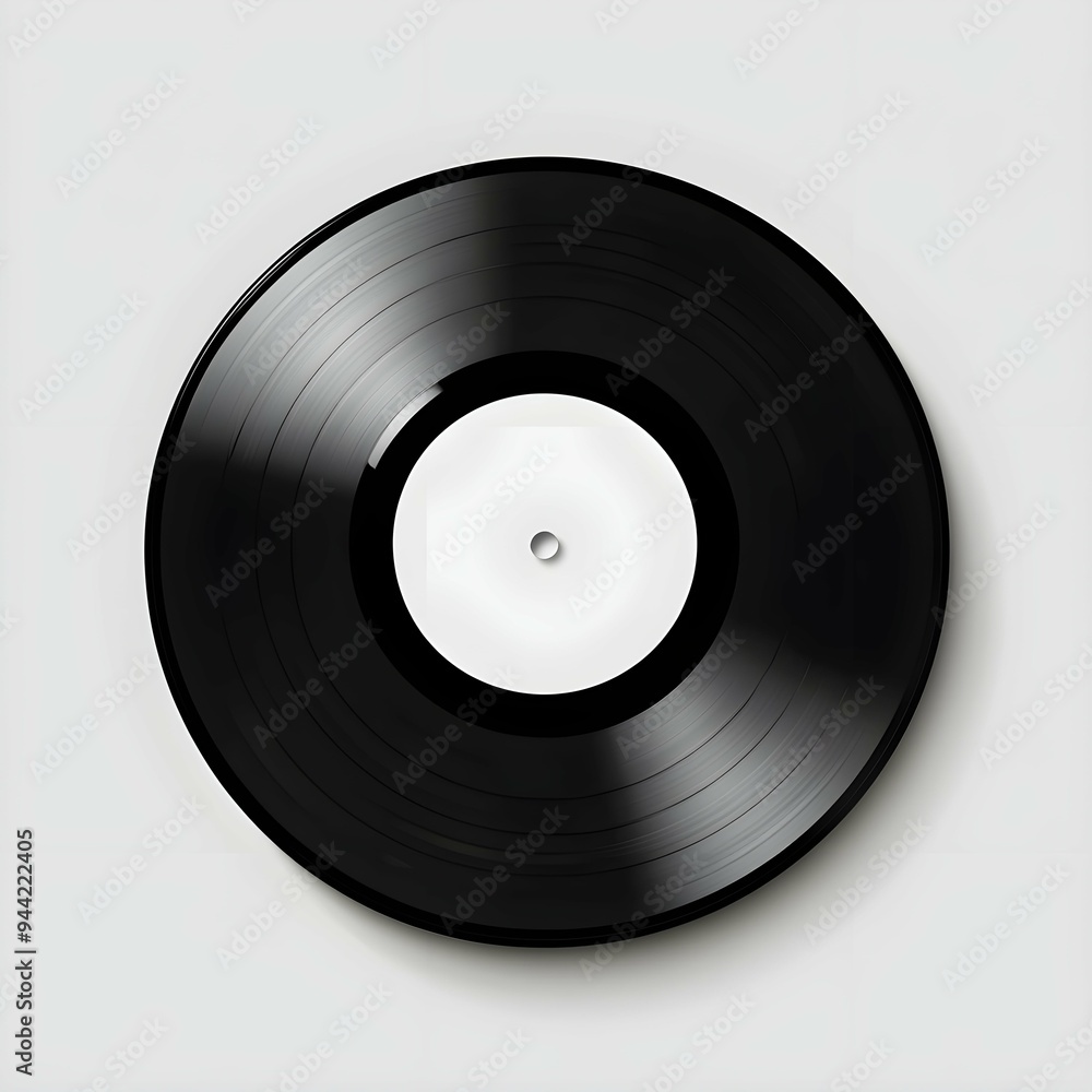 Vinyl LP record disk Mockup with white label, gramophone vector Vinyl LP record disk Mockup with white label, gramophone vector