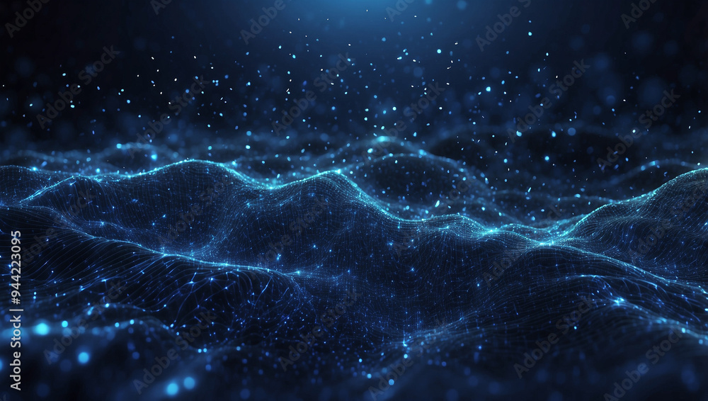 Abstract dark blue digital background with sparkling blue Abstract dark blue digital background with sparkling blue