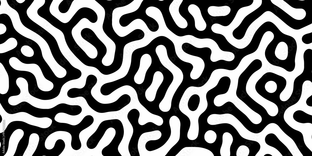 Abstract Turing organic wallpaper with background. Turing reaction diffusion monochrome seamless pattern with chaotic motion. Natural seamless line pattern. Linear design with biological shapes. Abstract Turing organic wallpaper with background. Turing reaction diffusion monochrome seamless pattern with chaotic motion. Natural seamless line pattern. Linear design with biological shapes.