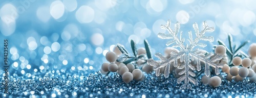 With copy-space, Snowflake Festive Wallpaper is a natural, frosty winter banner.
