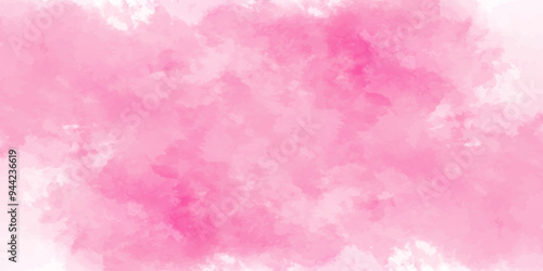 Abstract pink Wall Texture with Watercolor Brush Strokes. Soft pink pastel watercolor background.  party invitation, packaging, surface design. Grunge and textured banner with free copy space.