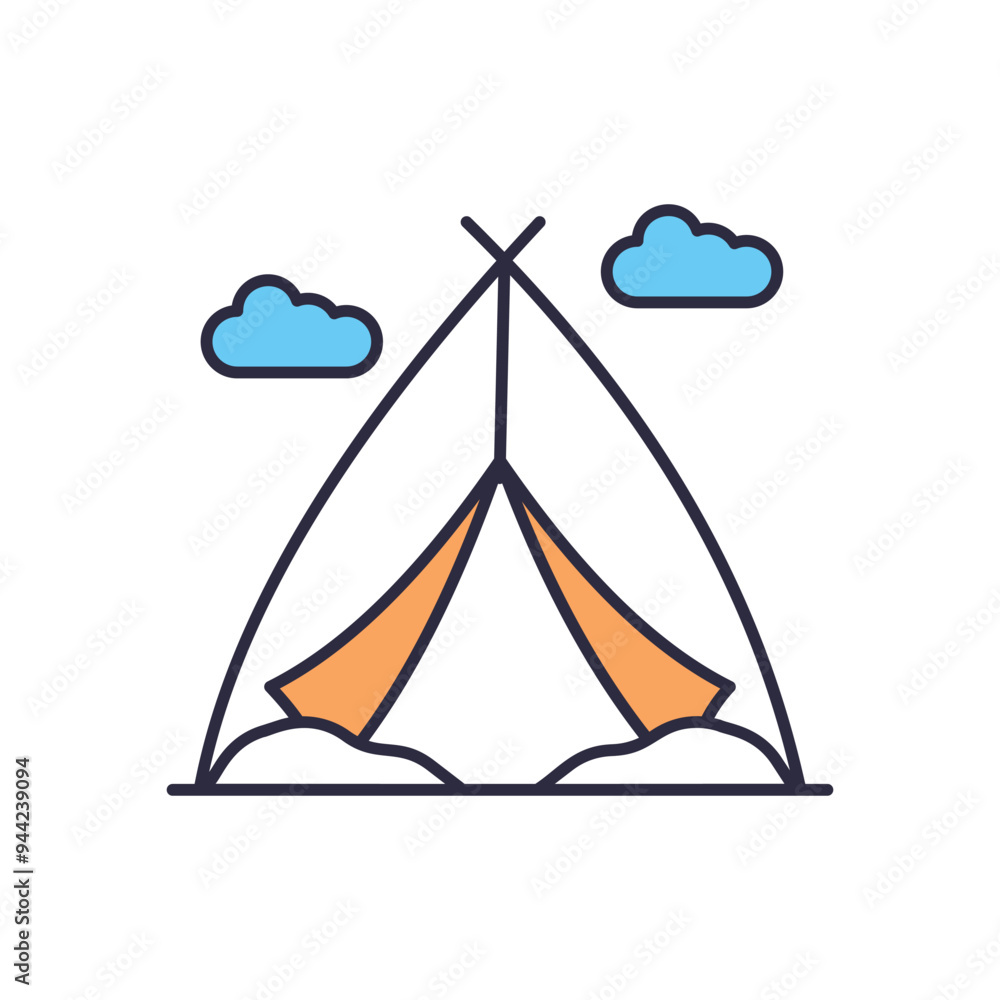 Tent vector icon Tent vector icon