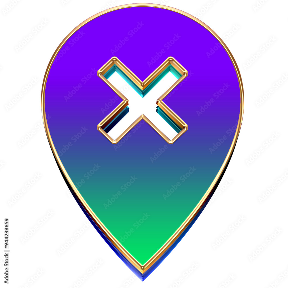 Fototapeta premium Luxury Navigation Pin Location mark