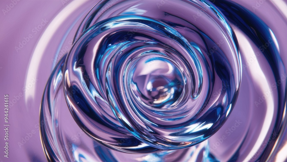 Elegant Transparent Clear Glass with Curved Wavy Twists and Reflections - Abstract 3D Rendered Background Elegant Transparent Clear Glass with Curved Wavy Twists and Reflections - Abstract 3D Rendered Background