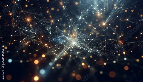 Wallpaper Mural Abstract digital background of points and lines with glowing plexus Torontodigital.ca