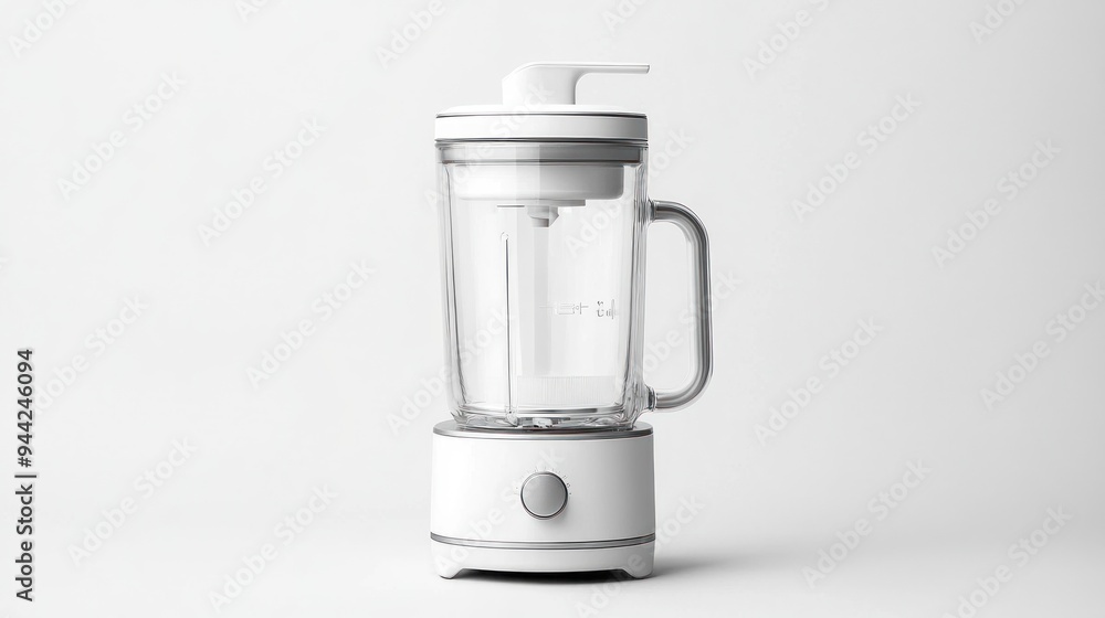 White Electric Blender with Glass Jar and a Handle White Electric Blender with Glass Jar and a Handle