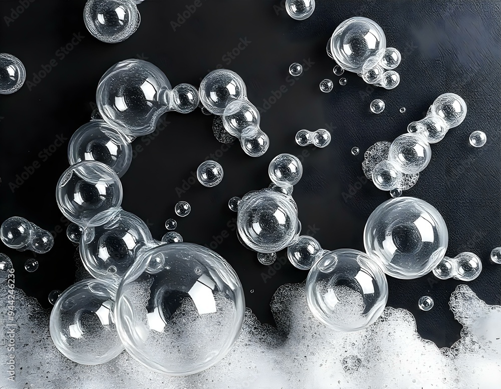foam background texture, showcasing large, translucent bubbles with a slight sheen create with ai foam background texture, showcasing large, translucent bubbles with a slight sheen create with ai