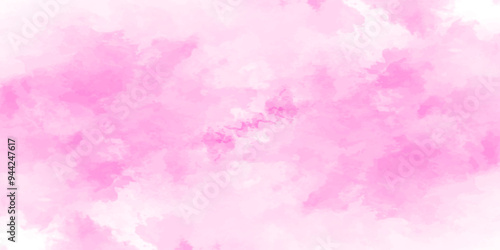 Abstract pink Wall Texture with Watercolor Brush Strokes. Soft pink pastel watercolor background.  party invitation, packaging, surface design. Grunge and textured banner with free copy space.