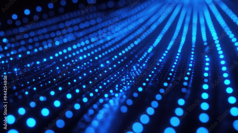 A captivating abstract blue digital backdrop featuring luminous dots arranged in a stunning pattern A captivating abstract blue digital backdrop featuring luminous dots arranged in a stunning pattern
