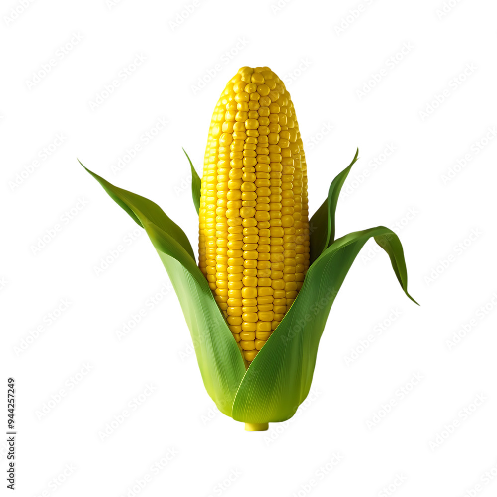 Fresh raw corn isolated on a transparent background by AI generative Fresh raw corn isolated on a transparent background by AI generative
