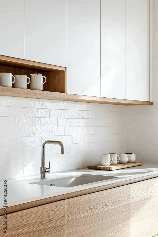 Minimalist Kitchen Design with Natural Wood Cabinets and Clean Lines Minimalist Kitchen Design with Natural Wood Cabinets and Clean Lines
