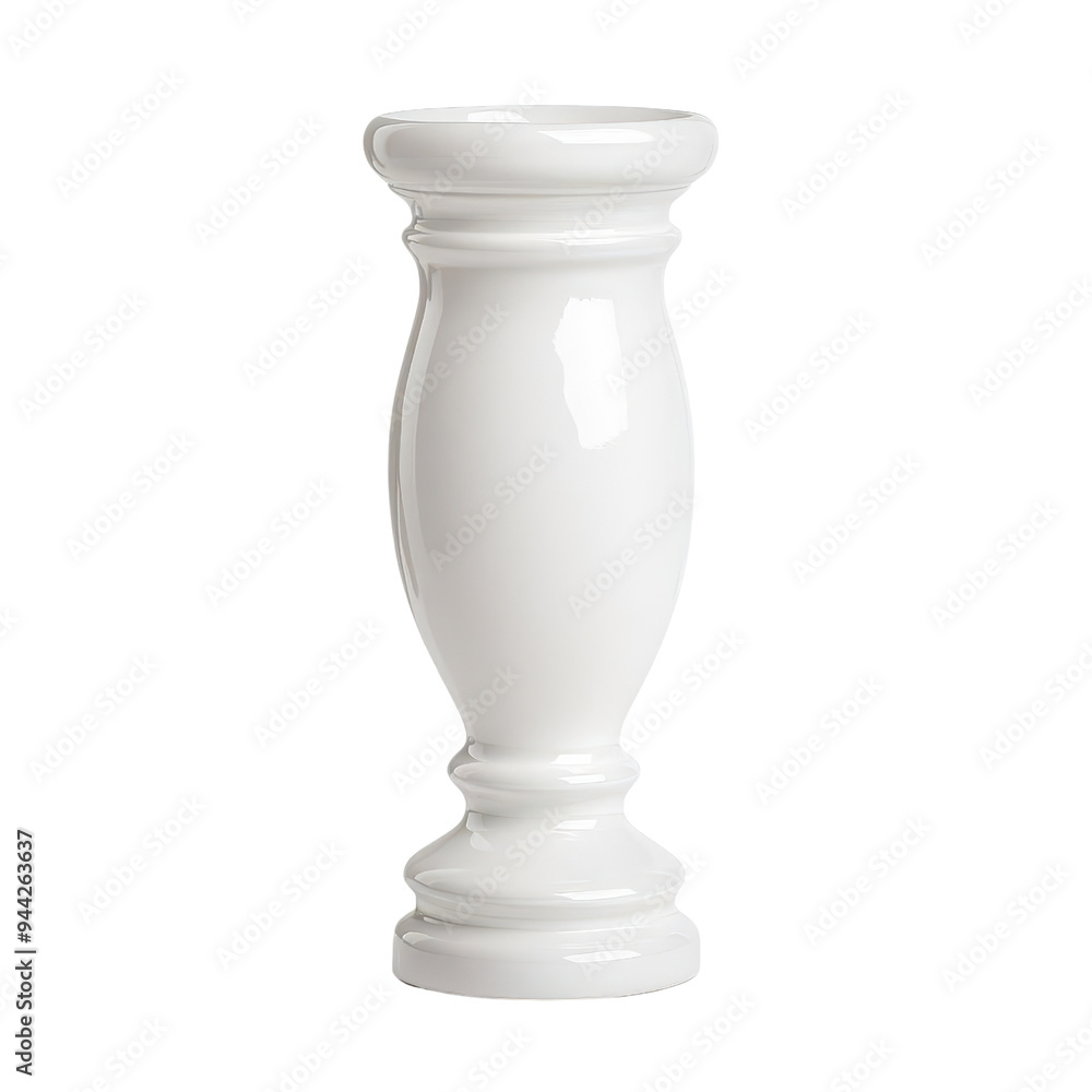 Elegant white vase showcasing modern design and sophisticated styling, perfect for home decor and floral arrangements isolate on transparency background Elegant white vase showcasing modern design and sophisticated styling, perfect for home decor and floral arrangements isolate on transparency background