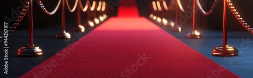 3D rendering of a red carpet scene