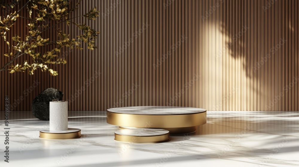 3D render of a podium bundle for product promotion and luxury showcase 3D render of a podium bundle for product promotion and luxury showcase