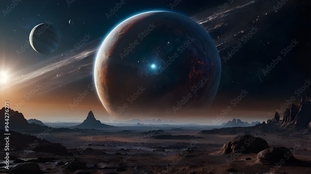 alien planet in space alien planet in space