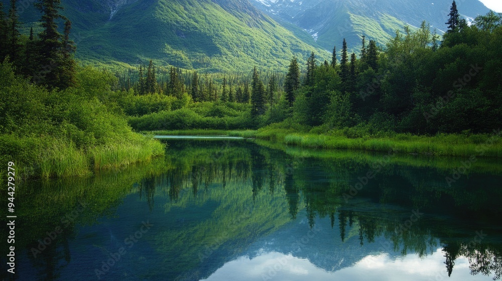 Chugach State Park. Eagle River Nature Center at Sunrise in Beautiful Alaskan Forest Setting Chugach State Park. Eagle River Nature Center at Sunrise in Beautiful Alaskan Forest Setting