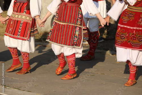 Festive procession through the streets of Sofia of participants in the Vitosha International Folklore Festival